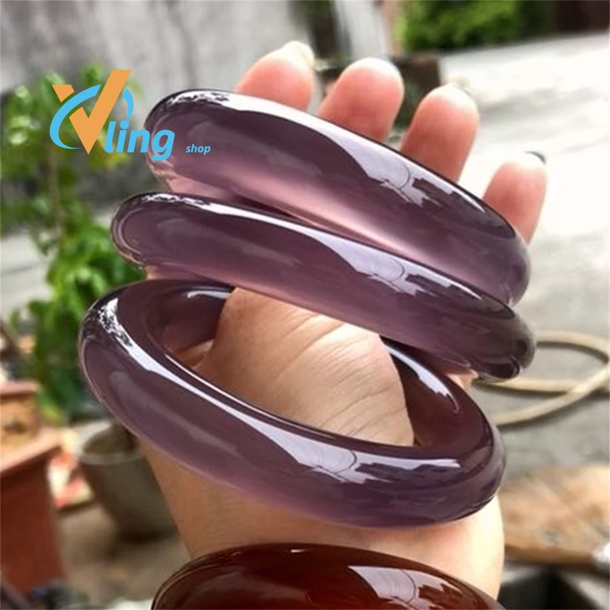 

Wholesale of Brazilian Ice Emperor Purple Jade Marrow Vintage Slim Bracelet Agate Violet Jewelry Exquisite Fashion Gift Charm