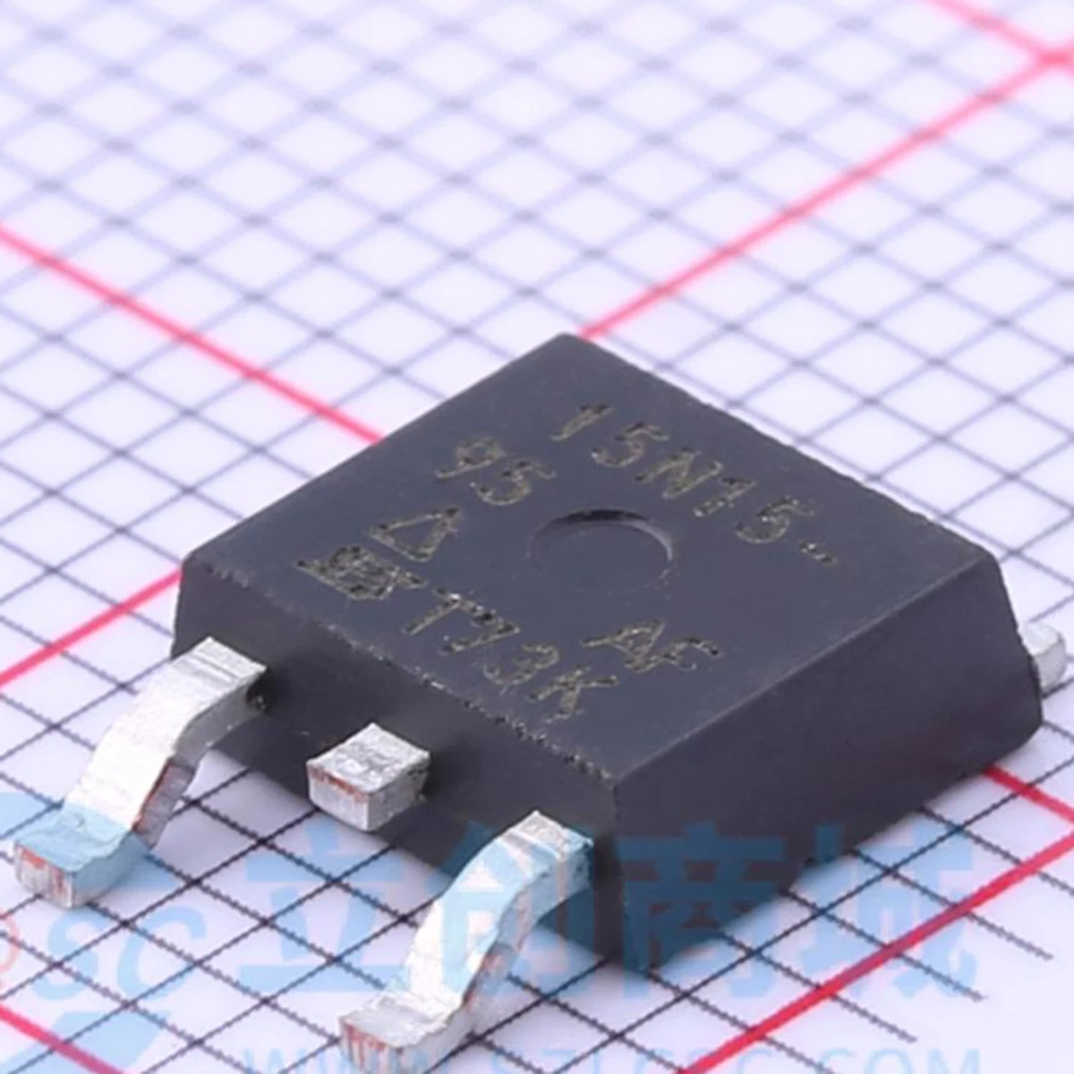 10PCS 기존 15N15-95 전계 효과 트랜지스터(MOSFET)2.7W; 62W 150V 15A 1 N 채널 TO-252(DPAK) SUD15N15-95-E3 SUD 15N15-95