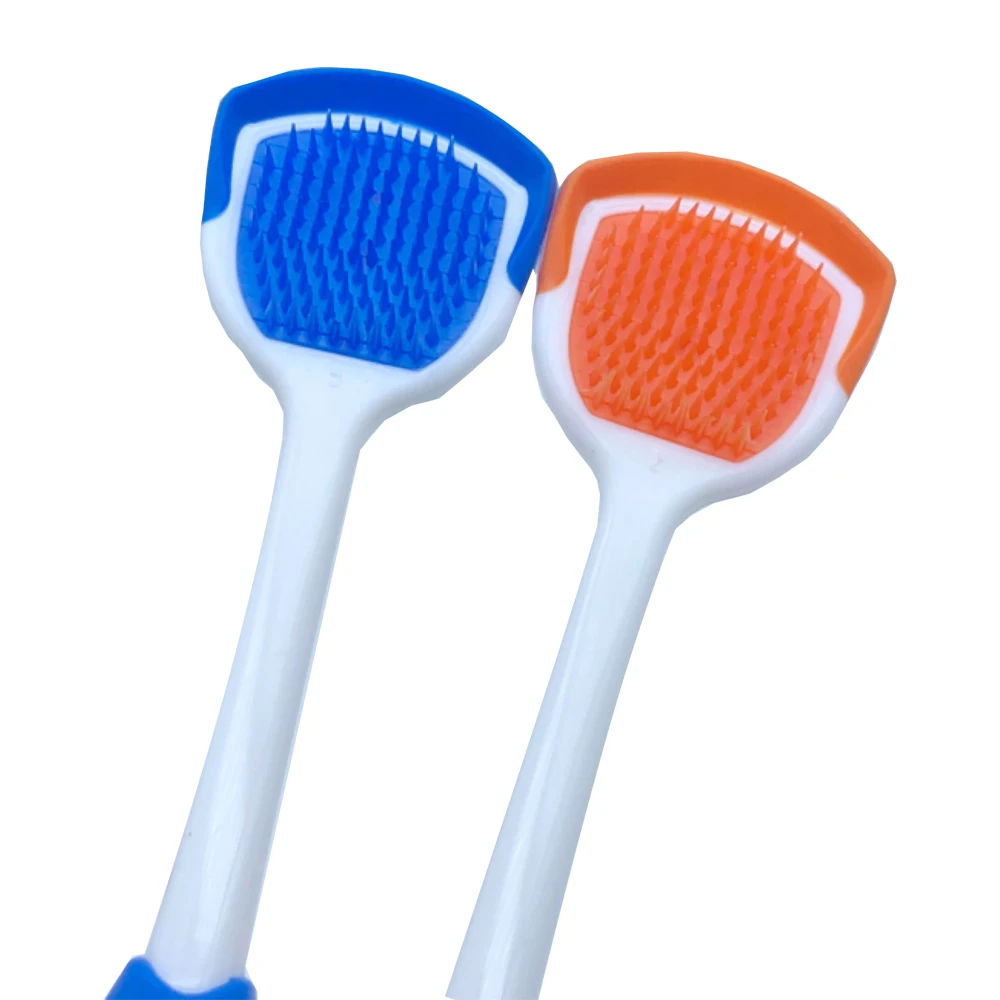 1Pc Silicone Língua Raspador Oral Cleaner Brush Fresh Breath Oral Care Limpeza Língua Revestimento Higiene Oral Cuidados Ferramentas Clean Tong