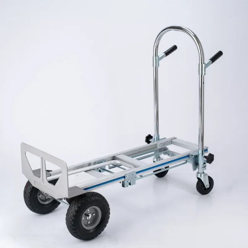 

3-in-1 Aluminum Hand Truck Foldable Dolly Cart 1000 lb Capacity 350kg Max Weight for Home Using Industrial Heavy Duty Work