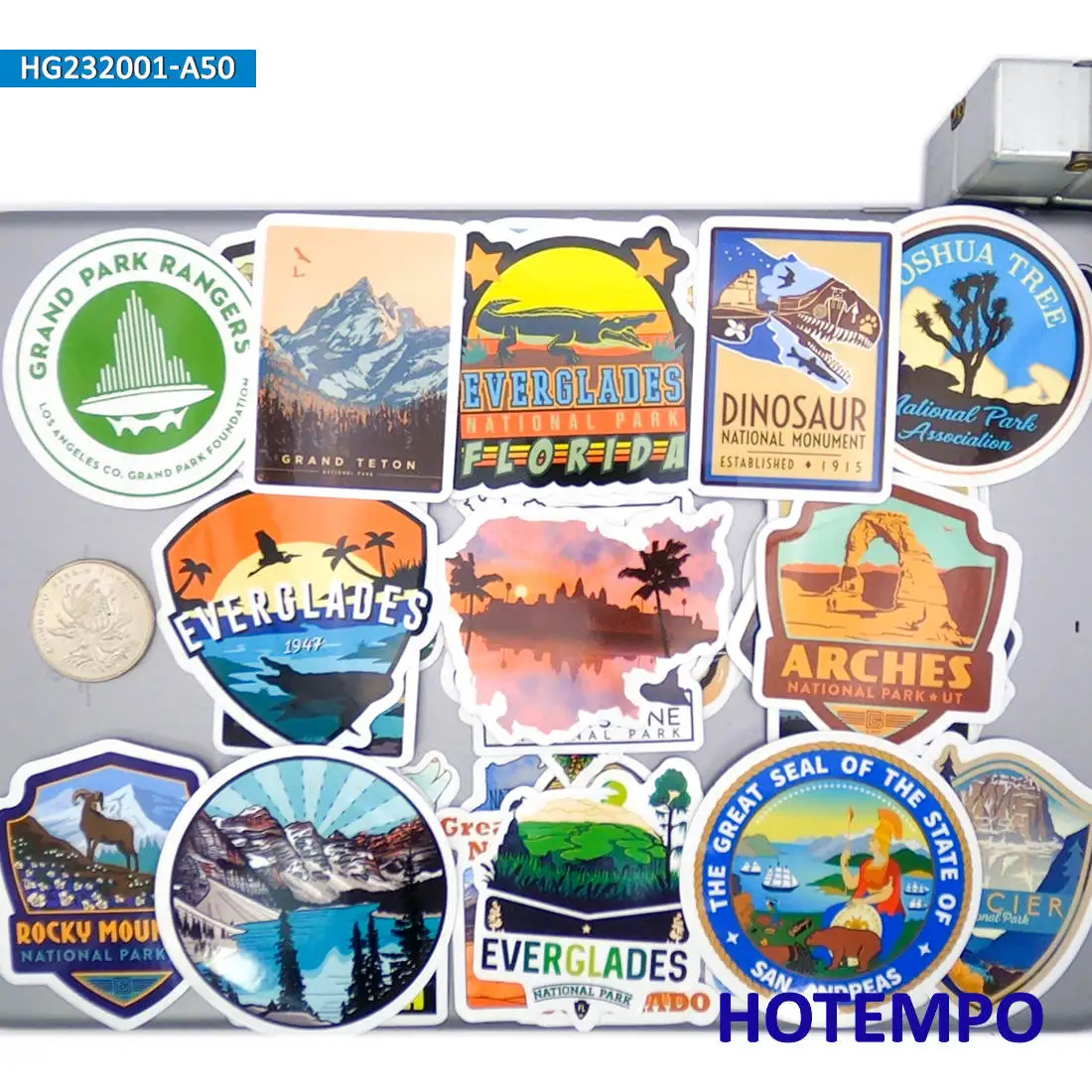 Weltreise-Aufkleber-Set, Klettern, Camping, Wandern, Outdoor-Abenteuer, für Laptop, Auto, Telefon, Motorrad, lustiges Aufkleberpaket, 50 Stück – Detail 35