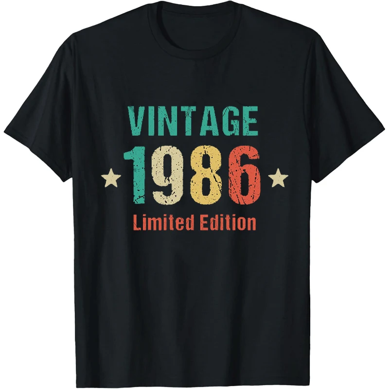 

Vintage Year 1986 Shirt Shirtings T Shirt Born in 1986 Retro Ropa De Hombre 40th Man Clothes Women Clothes Men Tees Women Shirt