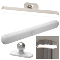 Wireless Mirror Vanity Lights Battery Operated LED Simple Bedside Lamp Adjustable Color Brightness & Angle for Home Bathroom