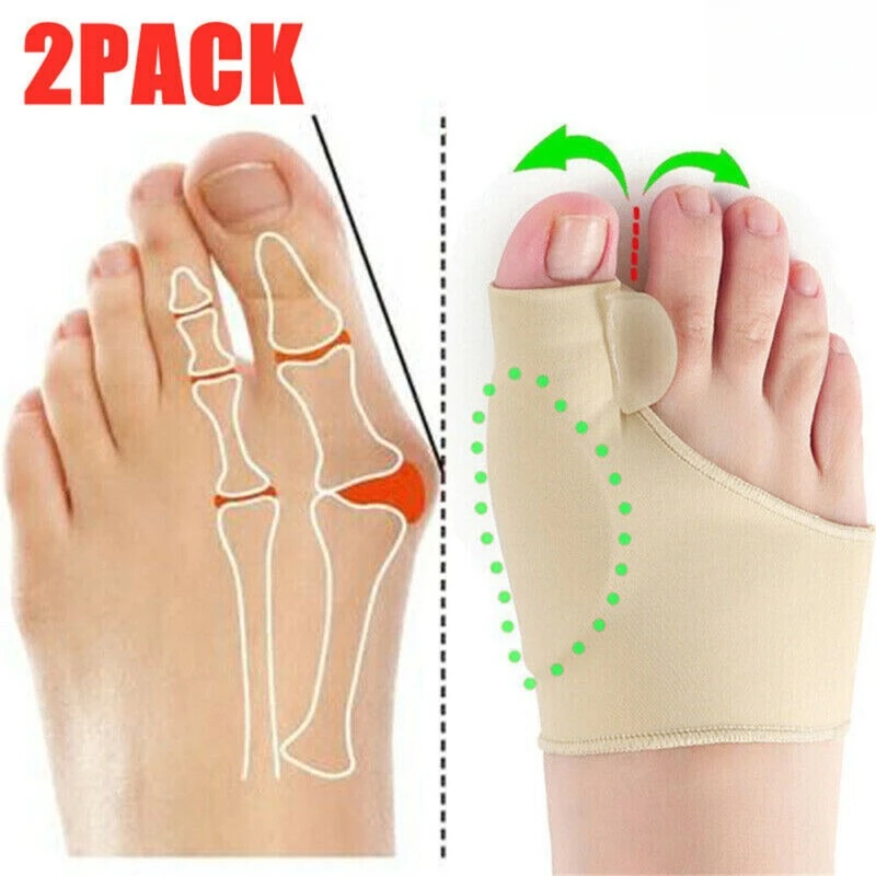 2 pçs dedo do pé joanete tala alisador corrector pé alívio da dor hálux valgus ferramentas