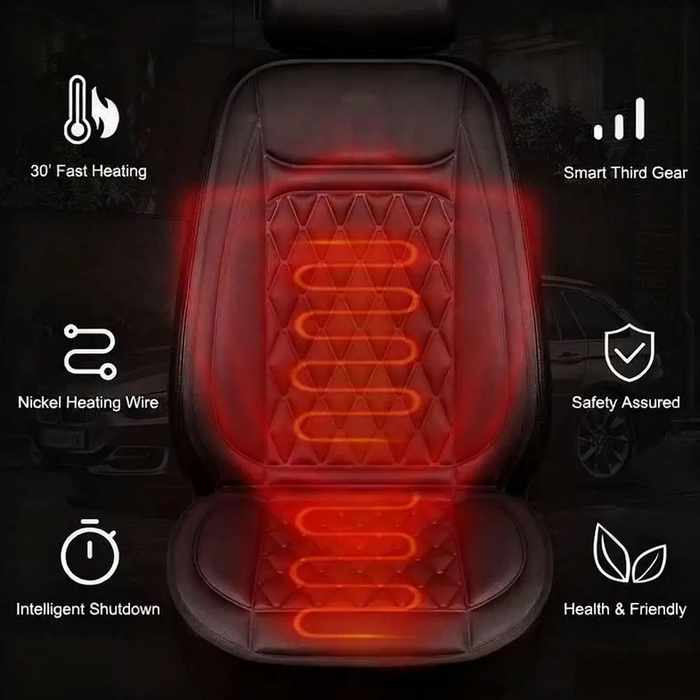 

Car Heated Seat Cushion New Winter Seat Car Seat Cushion Car USB Double Heated Single And Warm Cushions Cushion Seat Seat J7Z3