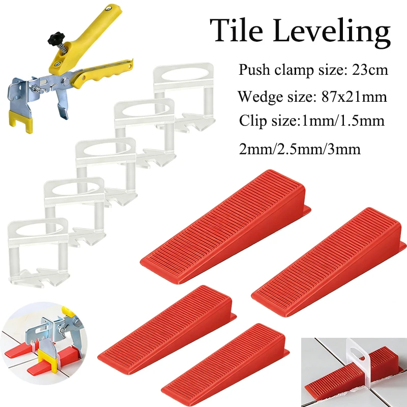 50-151pcs Tile Leveling Kit with Spacer Clips & Wedge Pliers for Fast Floor Wall Tile Alignment and Installation