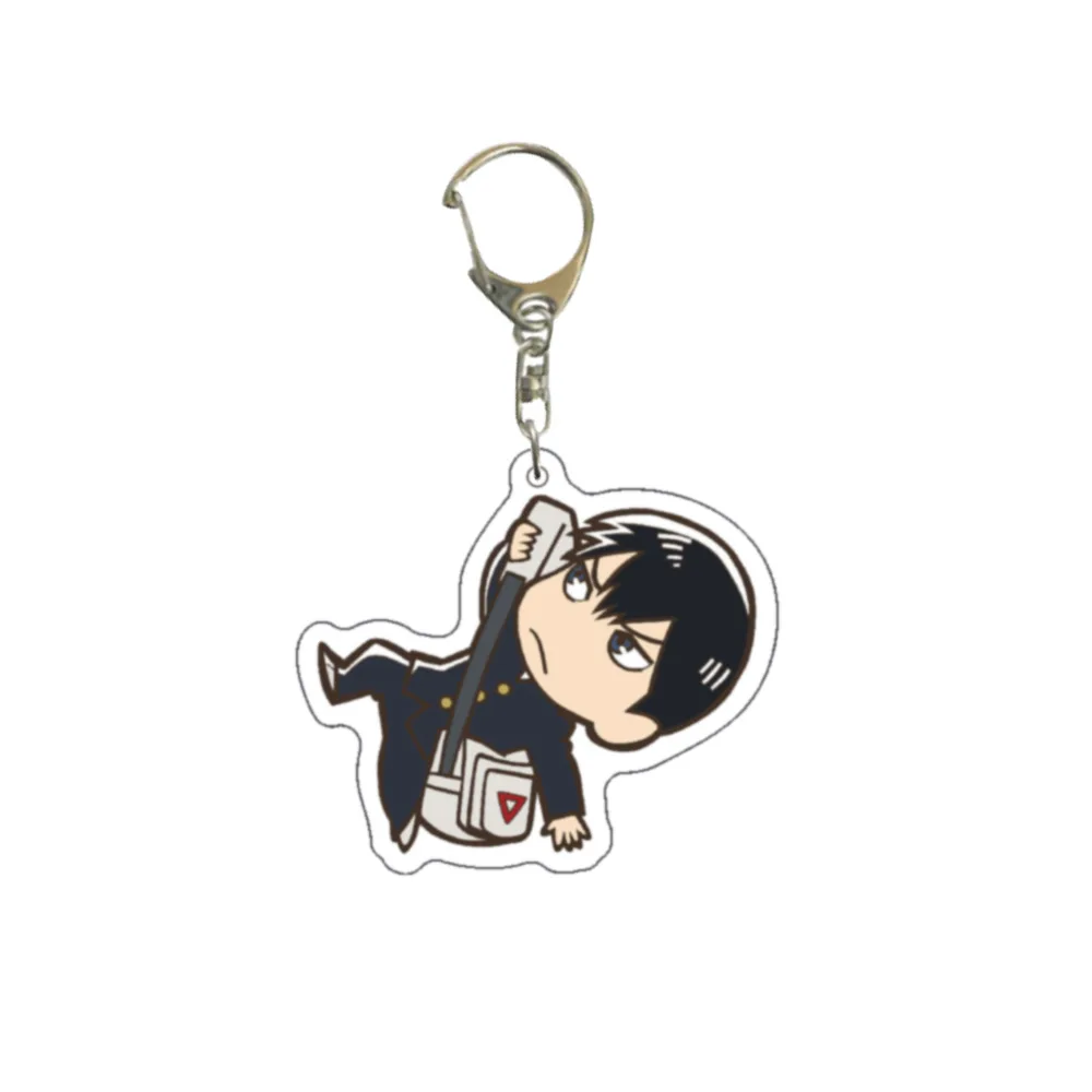 Cartoon Volleyball Boy Keychain High Quality Anime Haikyuu!! Acrylic Key Chain Ring Pendant Accessories Friends Gifts