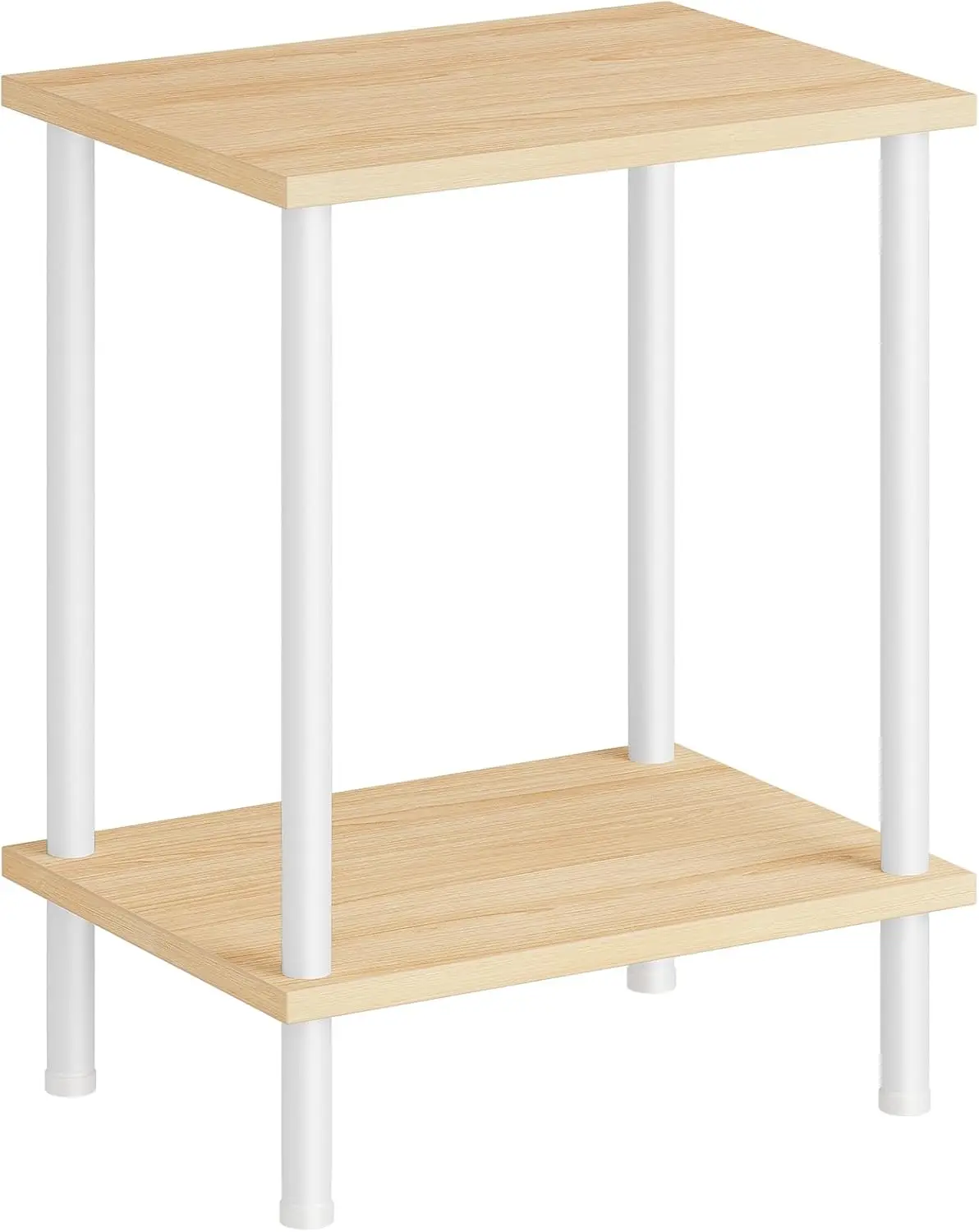

End Table, Small Side Table, Nightstand with 2-Layer Storage Shelves, Sofa Table for Small Spaces, Living Room, Bedroom, Stab