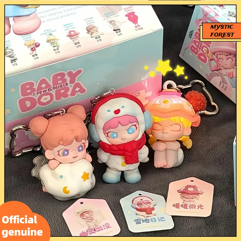 

Брелок для ключей Baby Dora Tiny Time Series, слепая коробка, модная кукла, настольный орнамент, коллекция игрушек для девочек, подарок на день рождения, Рождество, украшение для сумки