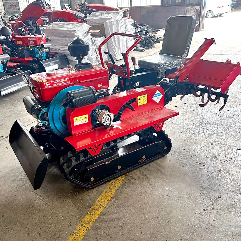 Customized Rotary Tiller 25HP 35HP Strong Power Small Crawler Tractor Tiller for Farmland Work