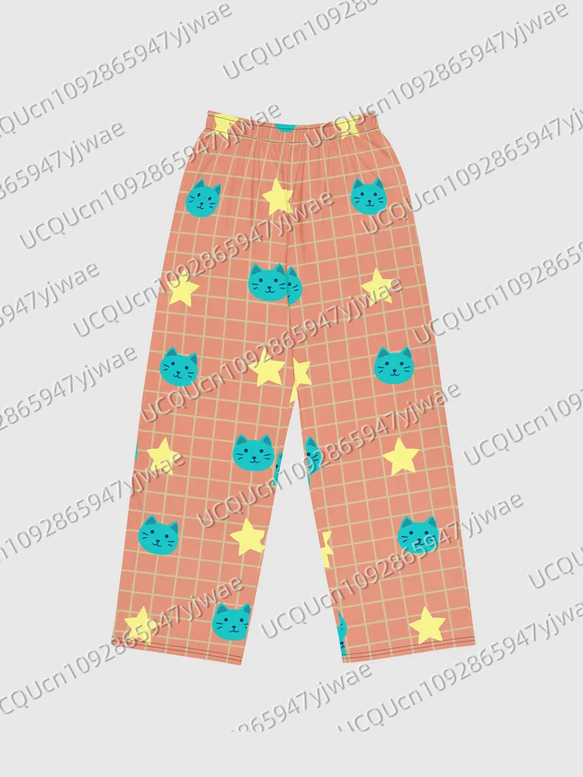 KPop Demon Hunters Pyjamas 2025, KPop Demon Hunters Tiger Rumi Cats Print Damenmode Lange Hosen Kinder Herrenhosen