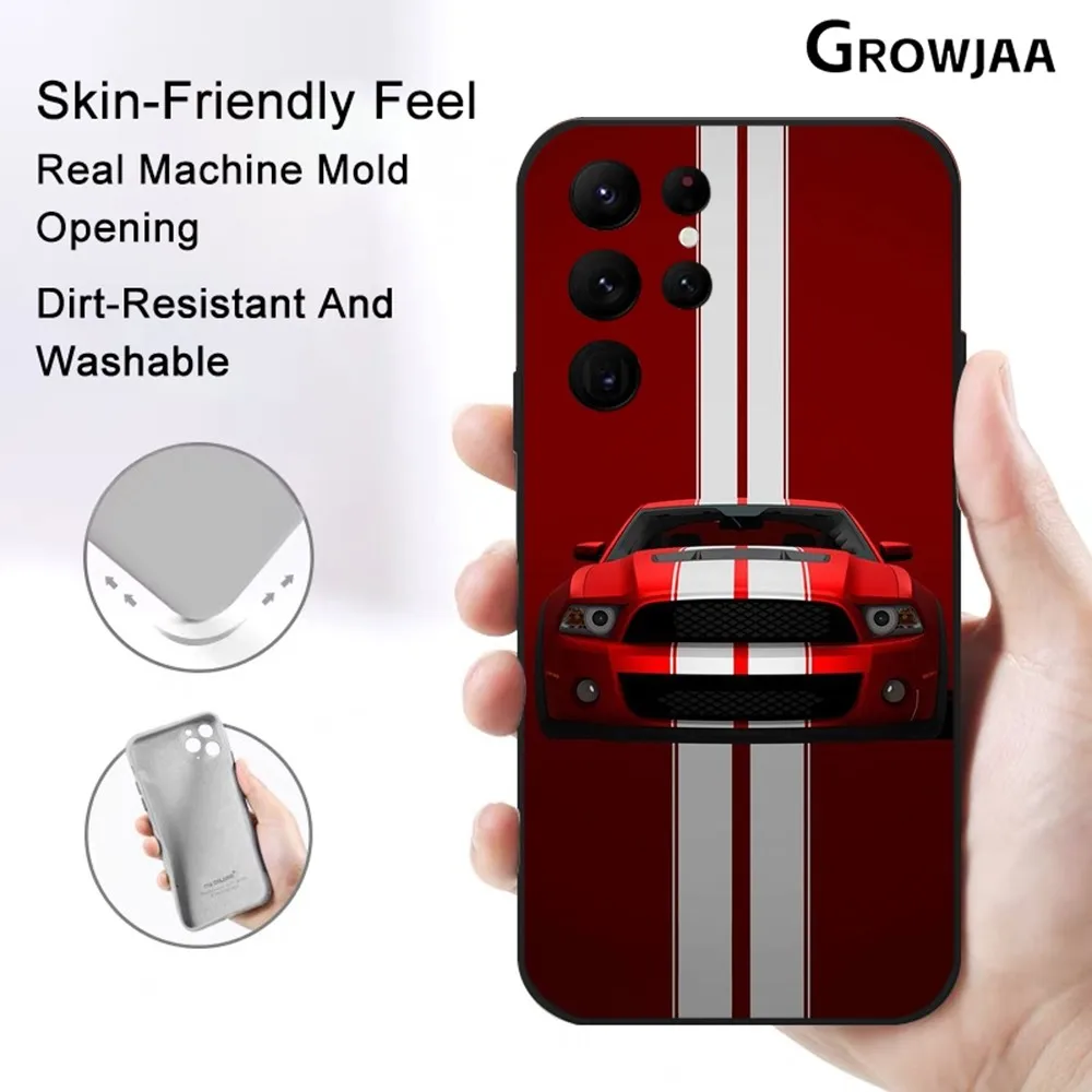 

Cool Cars M-MustangS Phone Case for Samsung Galaxy S24 Ultra S22 S23 Ultra S21 S20 Protective Silicone Funda
