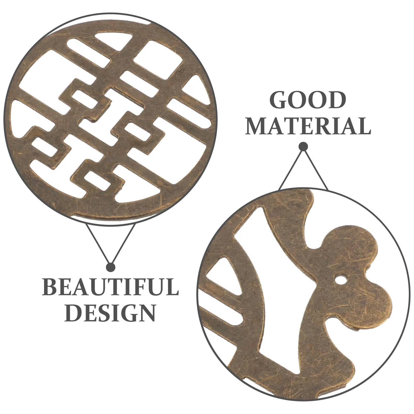 

1Set Vintage Iron Furniture Corner Applique Durable Carved Decoration for Cabinet Door Frame Style Furniture Decor