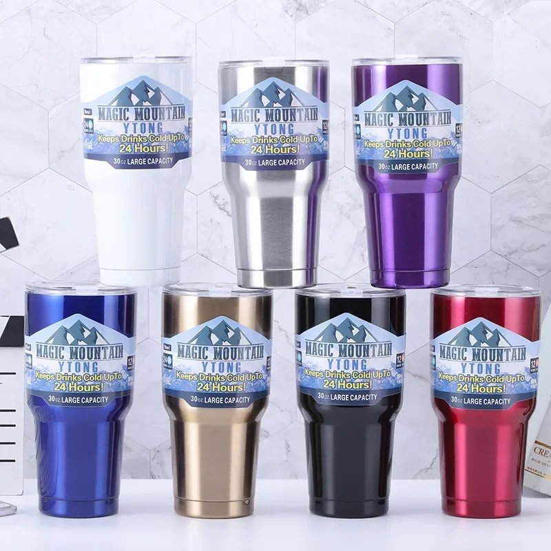 30oz 20oz stainless steel tumblers Flask Travel glass yetys Coffee Mug Double Wall Thermos 30 20 oz Car Cups water bottle