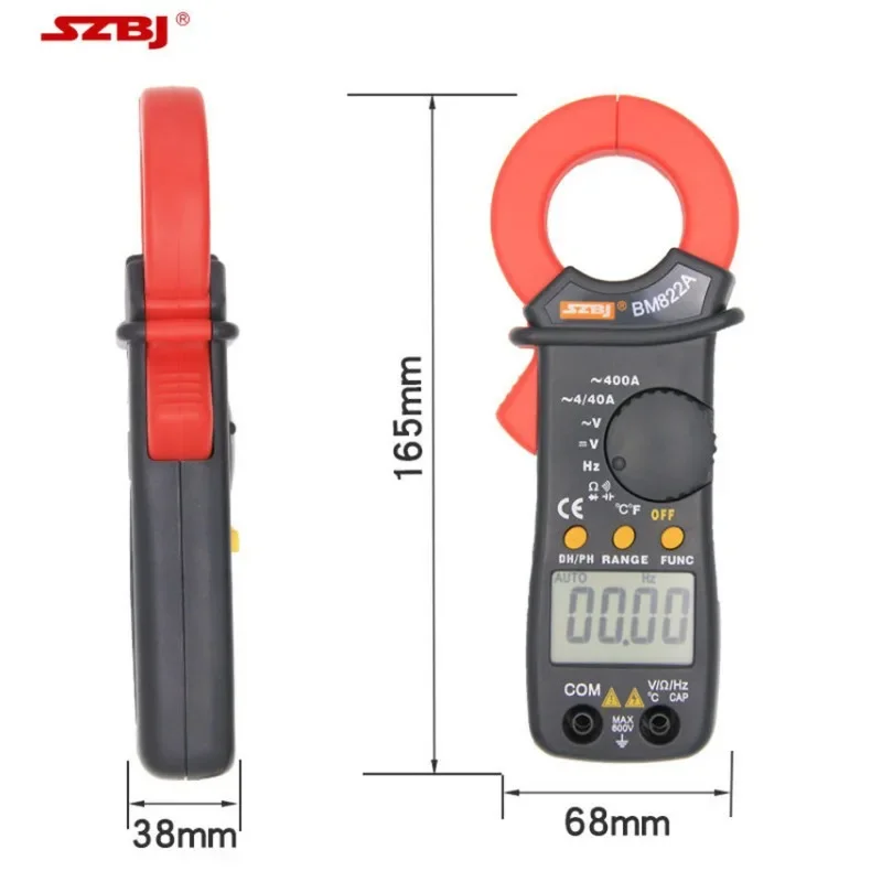 BM822A New Design Mini Smart Automatic Clamp Multimeter AC Leakage Current Digital Clamp Meter