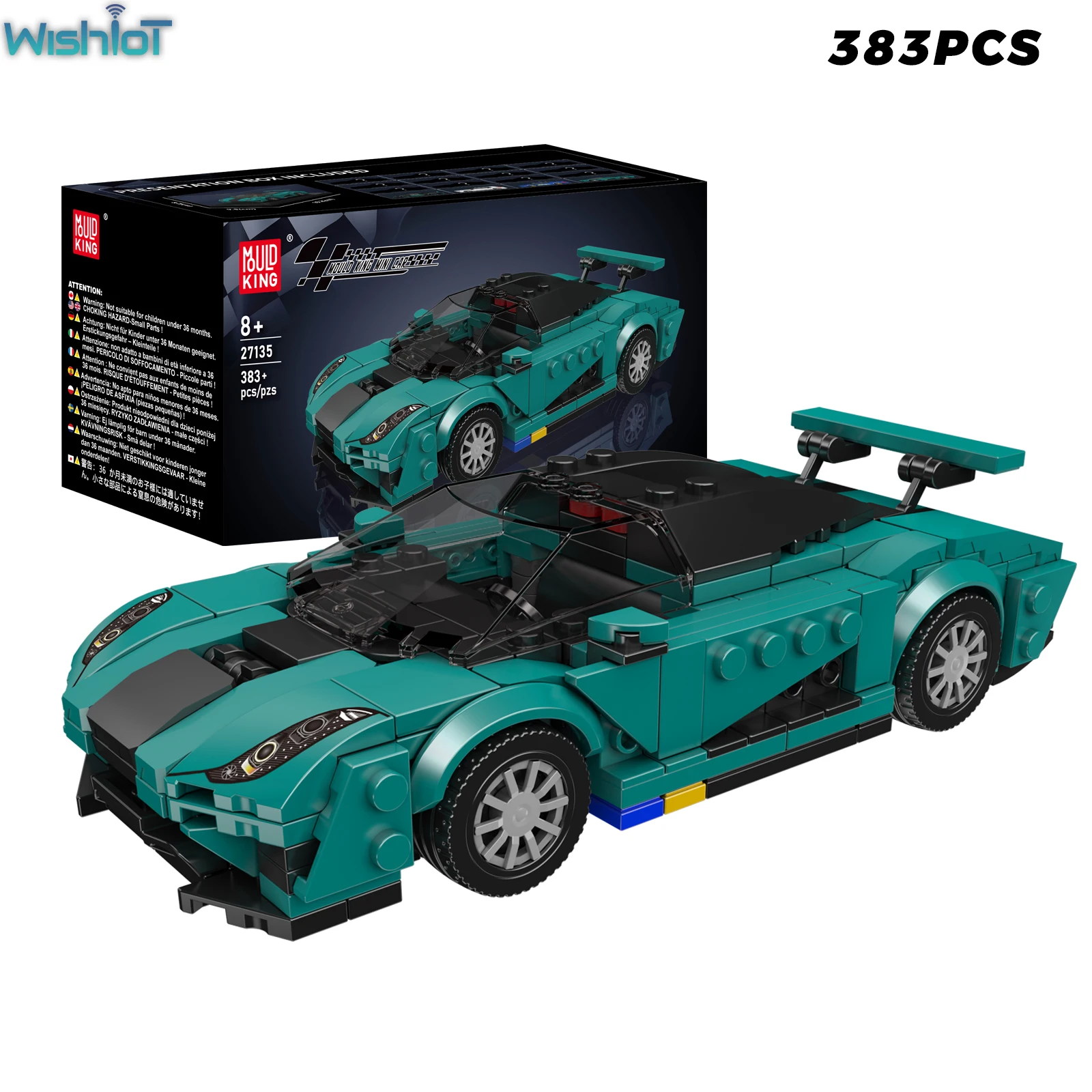 

Конструктор Mould King 27135: Шведский гибридный суперкар Mega GT, классическая модель класса люкс с демонстрационным боксом, украшение для стола, игрушка для мальчиков, подарок