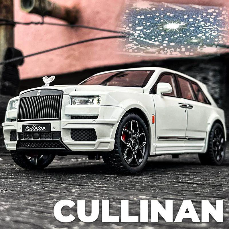 1:20 Rolls Royce Cullinan Black Badge SUV Alloy Die Cast Toy Car Model Sound and Light Children's Toy Collectibles Birthday gift