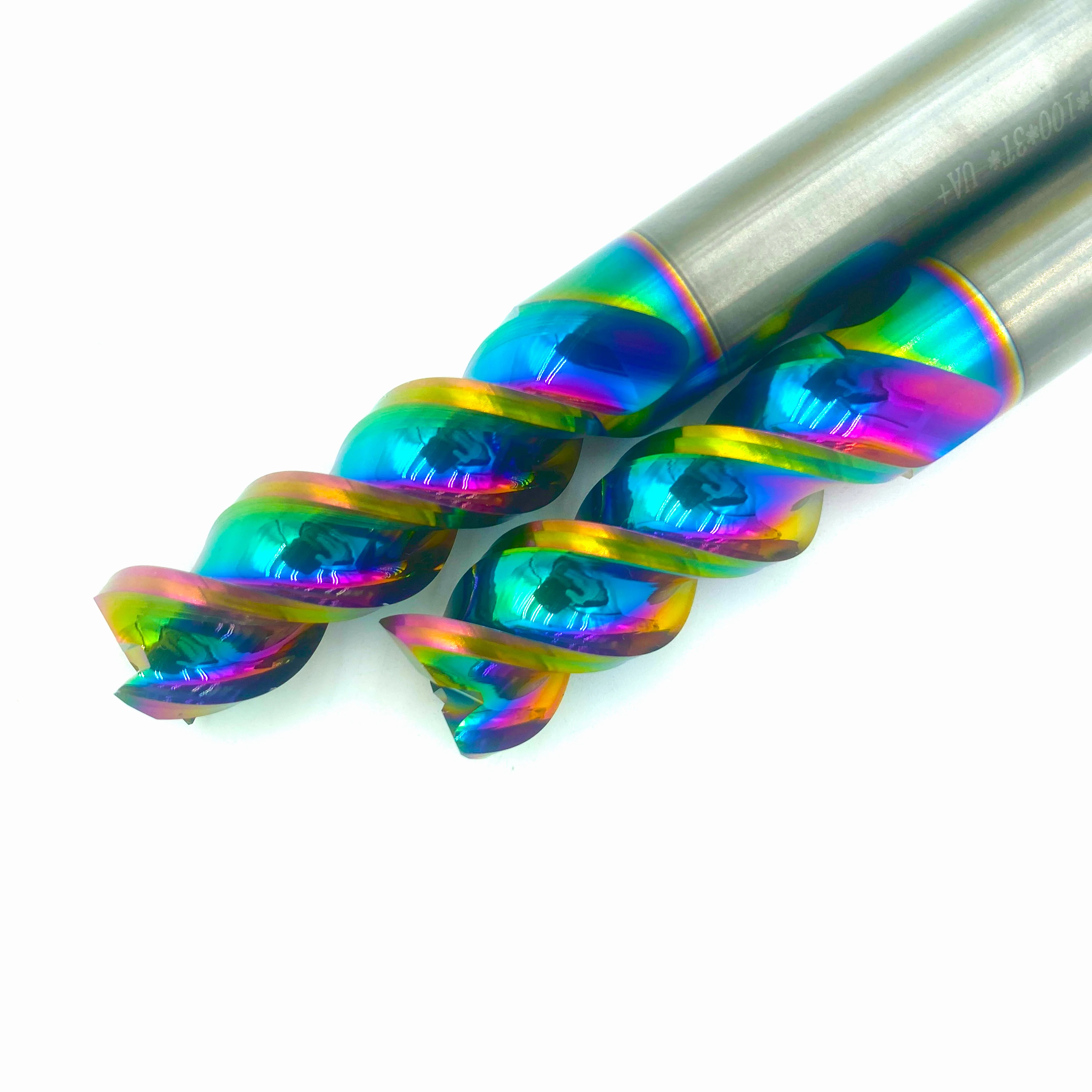 DLC Coated 3 Flutes Carbide End Mill for Mirror Surface Polishing CNC Aluminum Tool