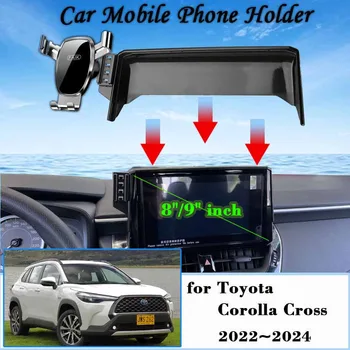 Toyota Corolla Cross XG10 2022 2023 360 için Araç Cep Telefonu Tutucu °   Dönen Araç Montaj GPS Braketi Navigasyon Standı Aksesuarları