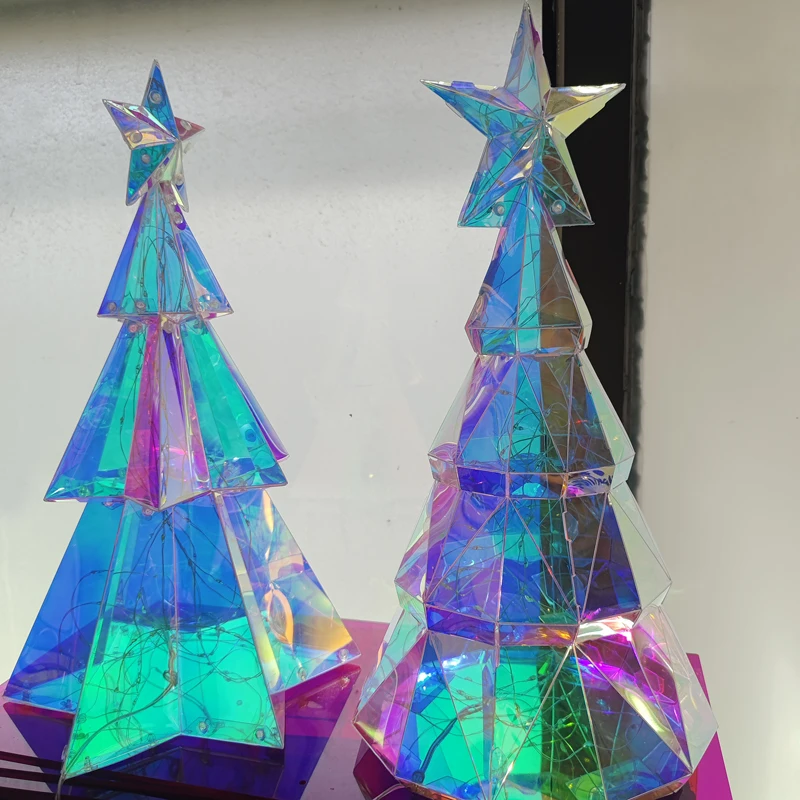 Lampu Peri Natal Lampu Pohon Natal Warna-warni Pelangi Dekorasi Meja USB Plug-in LED 2025 Dekorasi Ruangan Pencahayaan untuk Rumah