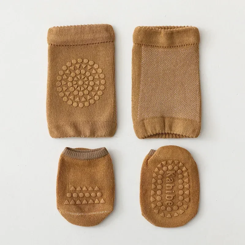 vvocci  For Girls Boys 2Pcs Slip Toddler Anti SockSoft Newborn Baby Girl Boy Sport Socks and Knee Infant Set Summer Spring New