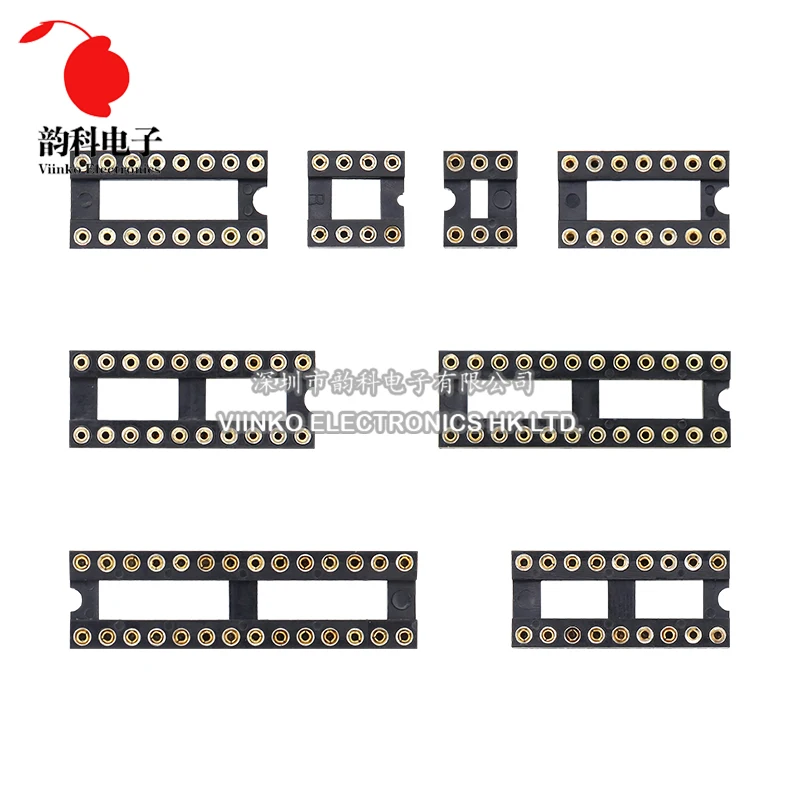 10 szt. Okrągłe złącze gniazdo IC DIP 6 8 14 16 18 20 24 28 40 wtyczek DIP6 DIP8 DIP14 DIP16 DIP18 DIP20 DIP28 DIP40