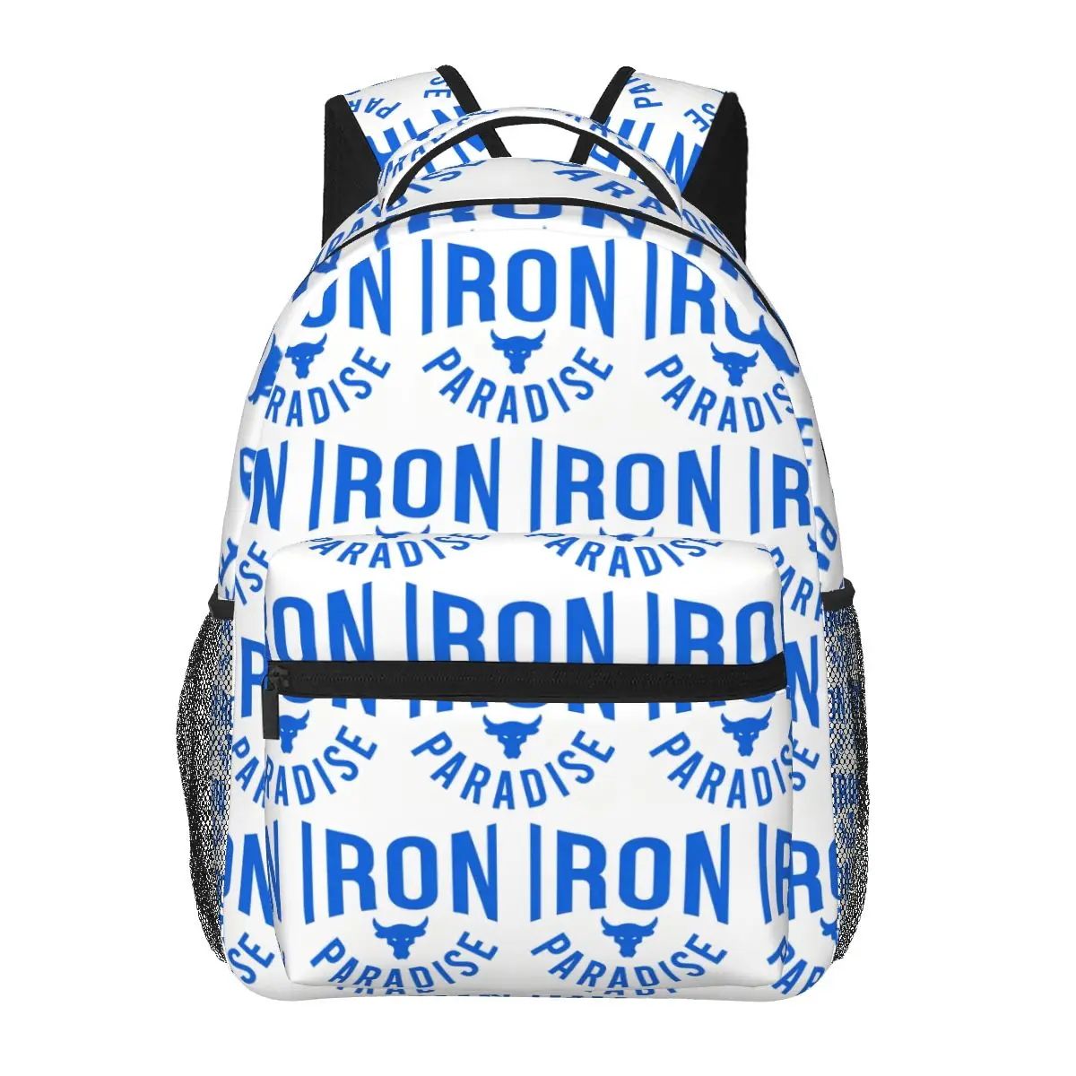 Iron Paradise Logo Student Backpack School Bag Hiking Travel Daypack for Men Women Fashion Bookbag Shoulder Bags