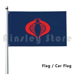 Navy Blue / Red Gi Joe Commander Outdoor Decor Flag Car Flag Commander The Enemy Gi Joe Gi Joe Blue Red Navy Navy Blue Navy