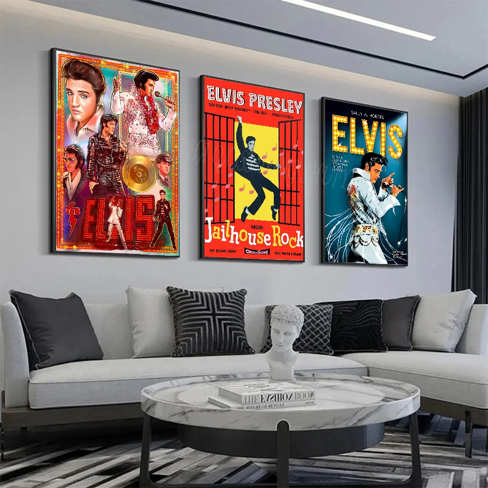 E-Elvis P-Presley Poster Wall Art Home Decor Room Decor Digital Painting Living Room Restaurant Kitchen Art