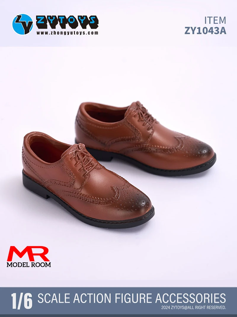 ZYTOYS ZY1043 1/6 Scale Male Brogue Suit Leather Shoes Hollow Shoes Model Clothes Accessory Fit 12\'\' Soldier Action Figure Body