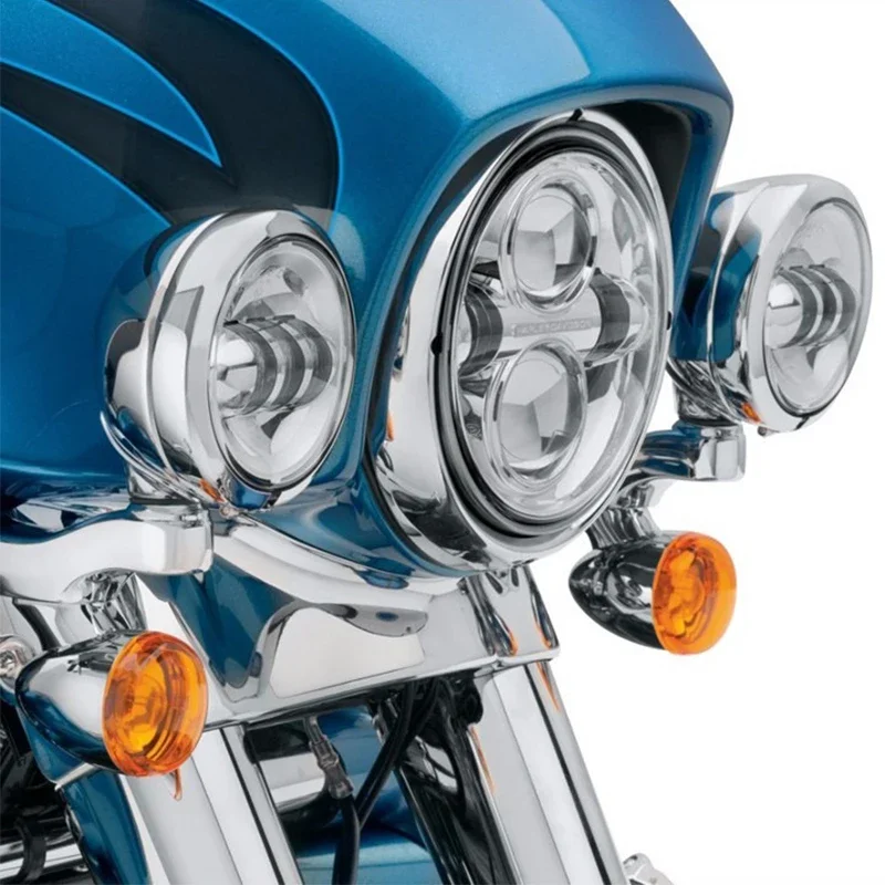 Afbeelding 5: Motorfiets Richtingaanwijzer LED Spotlight Mistlamp Beugel Voor Harley Road King FLHR 1994-2019 Electra Street Glide FLHX 2014-2019