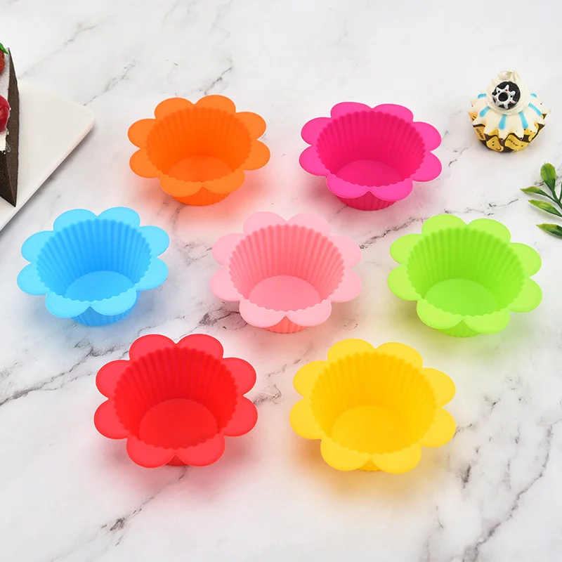 Moldes de silicona para cupcakes, reutilizables, antiadherentes, fáciles de limpiar, 1 piezas