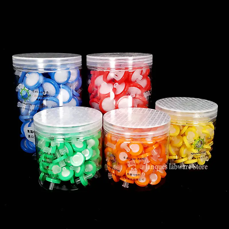 

Одноразовые игольчатые фильтры MCE/нейлон/PTFE/PES 13 мм 25 мм 0.22/0.45 мкм 100 шт.