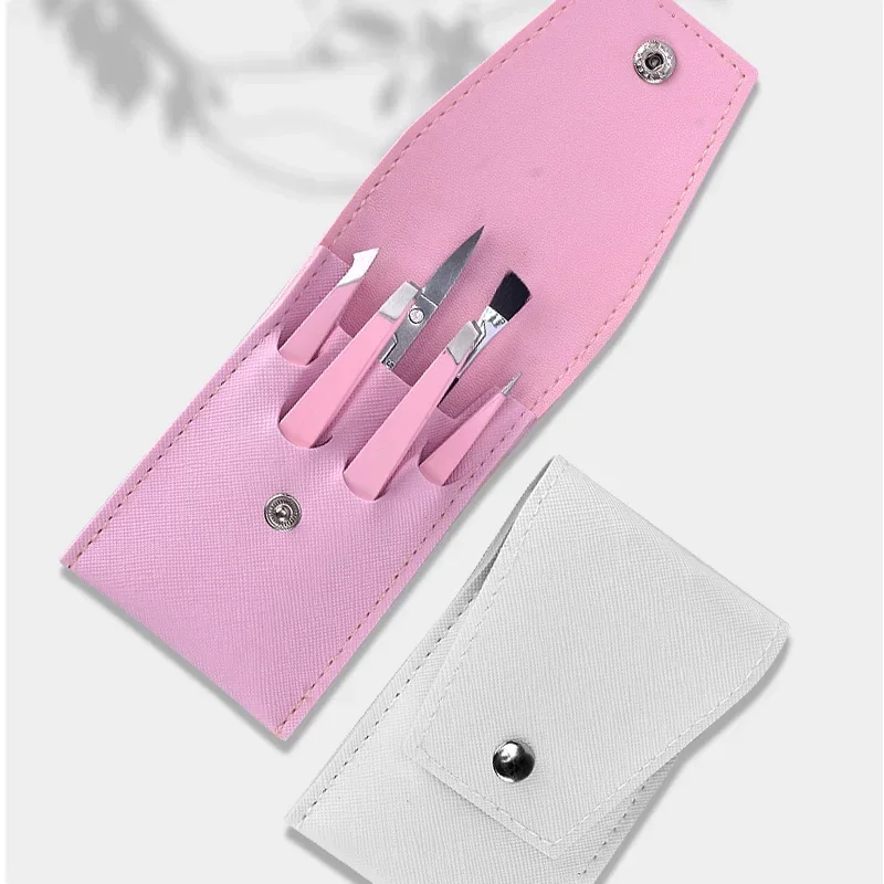 6 Pcs Tweezers Set for Women,  for Ingrown Hair for Eyebrows with Tweezer Set,Curved Eyebrow Precision Tweezer Scissors
