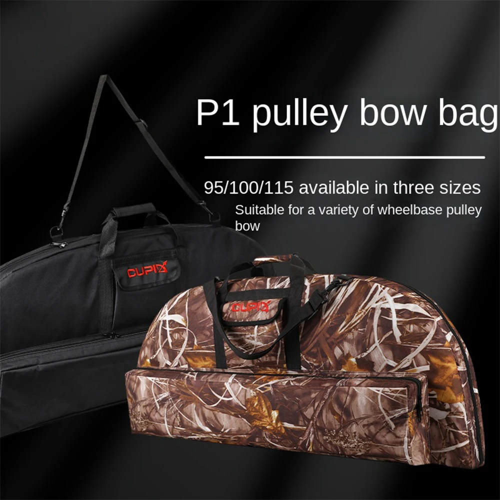 P1 Recurve Bow Bag Compound Pulley Double Shoulder Handheld Outdoor Bow Bag Bow and Arrow Archery Equipment