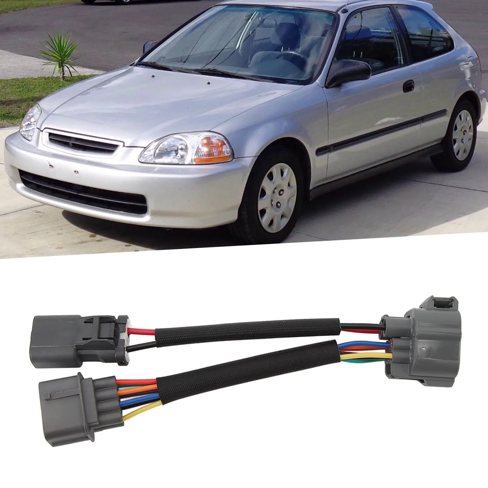 Obd1 To Obd2 10 Pin Distributor Adapter Jumper Harness Plug For Civic 1996 To 1998