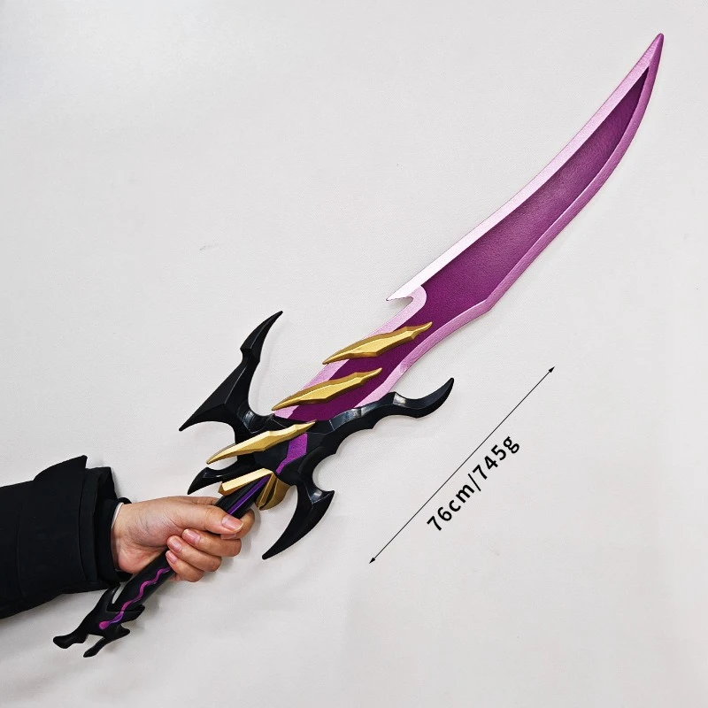 76 cm/29,92 Zoll Solo Nivellierung Schwert Antares Zähne Modell Requisiten Mittelalterliche Holz Anime Peripheriegeräte Cosplay Freund Geschenk Display Spielzeug