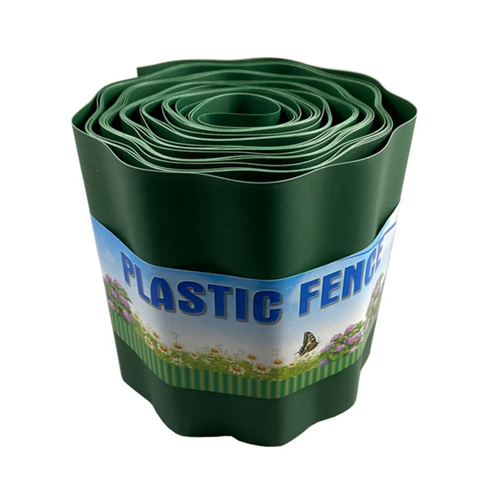 Garden Landscape Edging Border Fence for Lawn Control and Path Definition Flexible Plastic Material for Outdoor Use