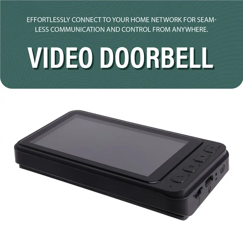 【HOME TOOL】For Wireless HD Video Doorbell With IPS Screen For Wireless Voice Intercom Full-Color Night Vision Low Power Consumpt