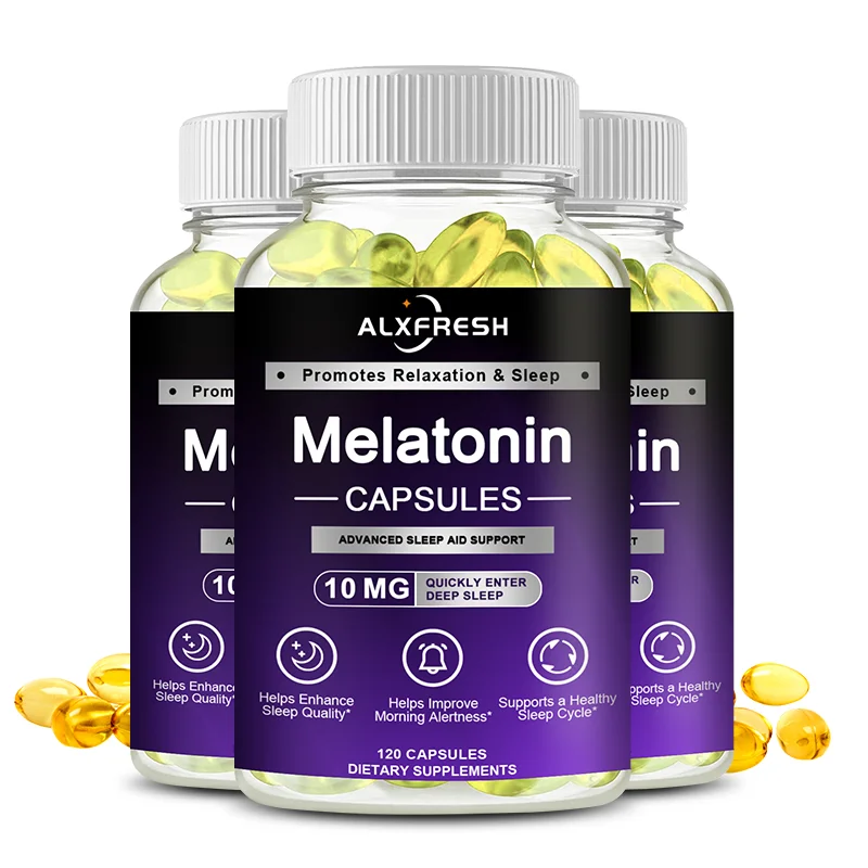 Alxfresh Melatonin 10mg | Vegetarian, Non-GMO, Gluten Free Supplement with B6