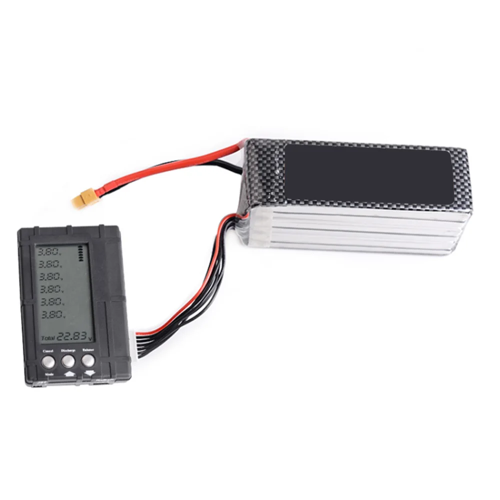 3 in 1 batteria LCD LiPo/LiFe 2-6s bilanciamento scaricatore misuratore di tensione Tester schermo LCD registro connettore JST per modello RC