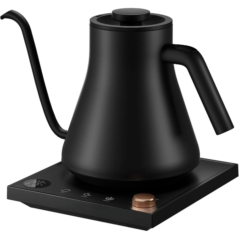 

Gooseneck Electric Kettle 0.9L Stainless Steel Inner Rapid Heating Pour Over Coffee Tea Temperature Control