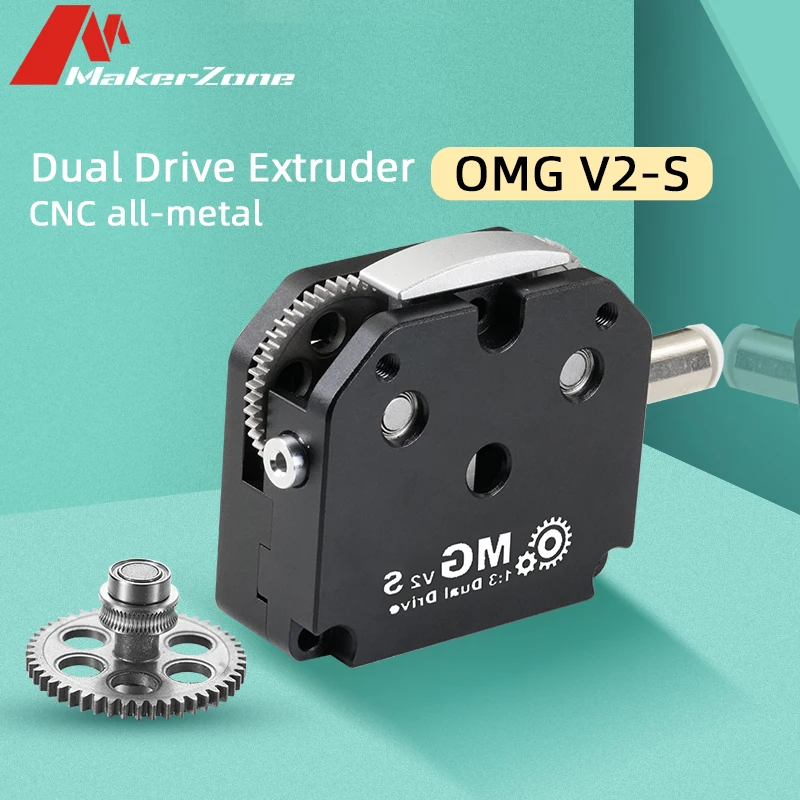 

OMGV2S F1 Set direct drive CNC Extruder Upgrade Ender 3 v2 FLSUN Remote Distance Feed Filament Silver Black