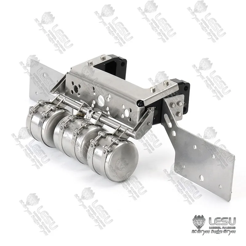 RC 1/14 Metall-Dreikasten-Heckträger mit Rücklicht-Halterungsset für Tamiya Muldenkipper für SCANIA MAN VOLVO Traktor-LKW DIY-Teile – Detail 2