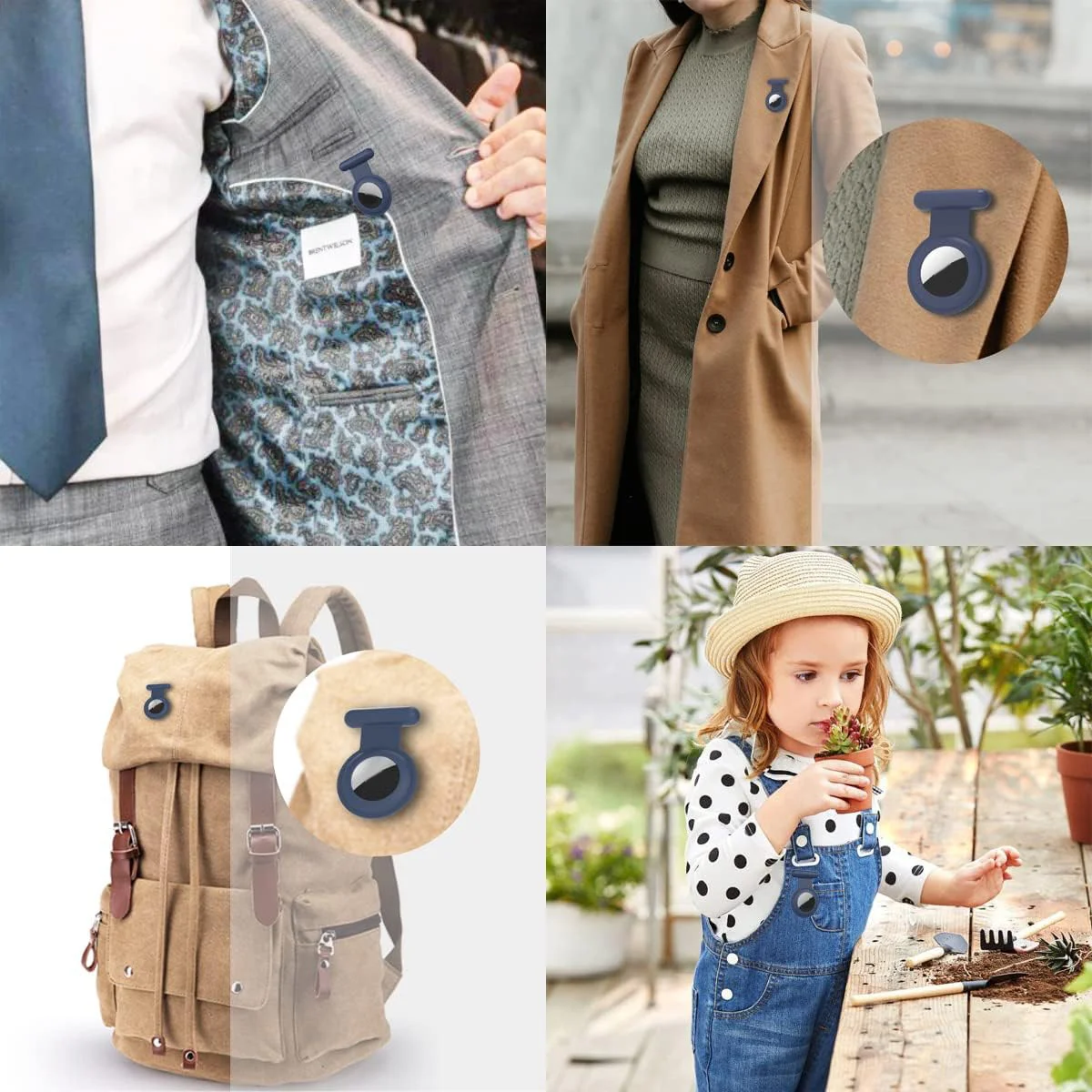 Чехол на булавке для Apple Airtags, силиконовый защитный чехол, устройство против потери для трекера Airtag с булавкой для одежды для детей пожилого возраста