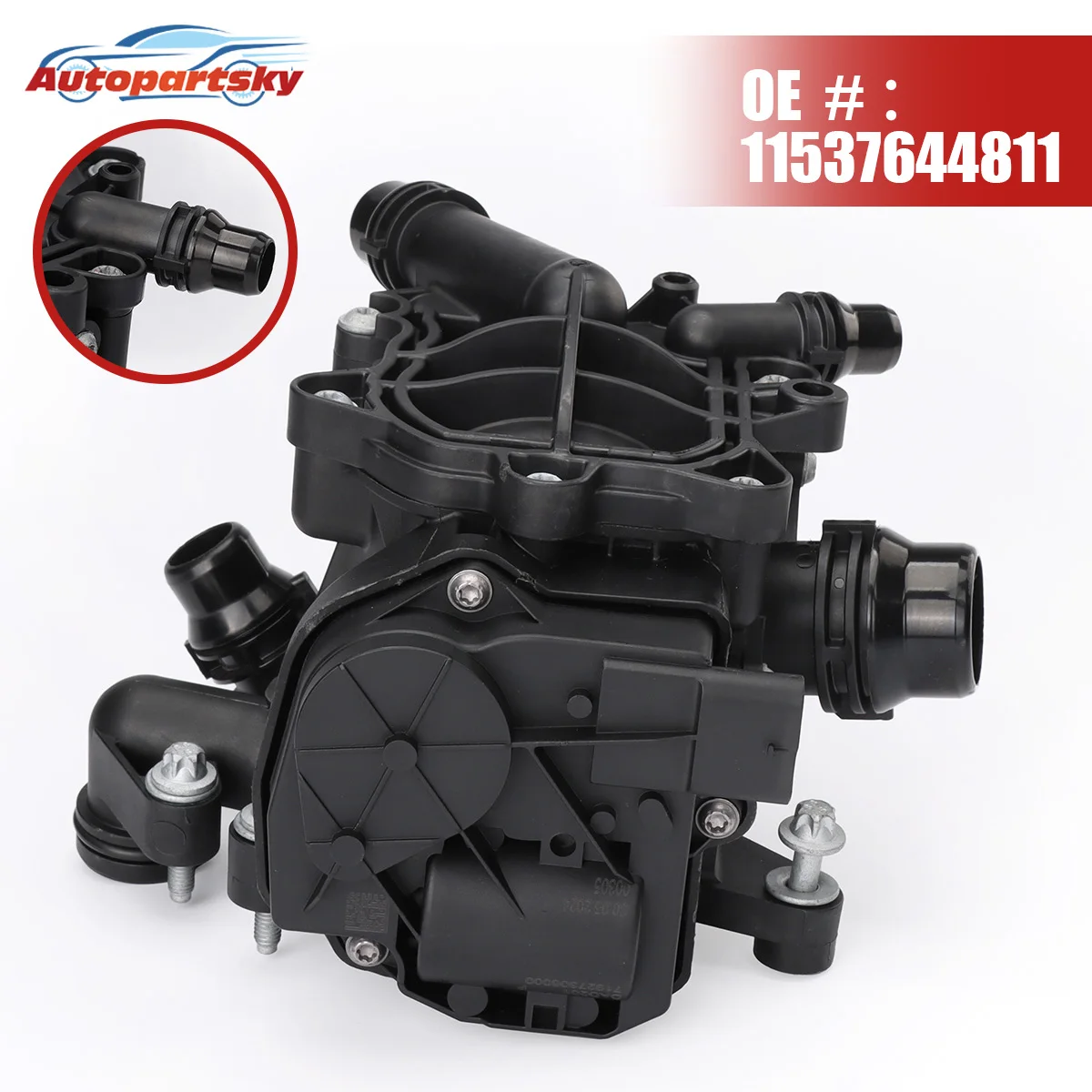 11537644811 Petrol Engine Cooling Thermostat Heat Manage Module for BMW X3 F20 F21 F22 B38 B48 Car Accessories