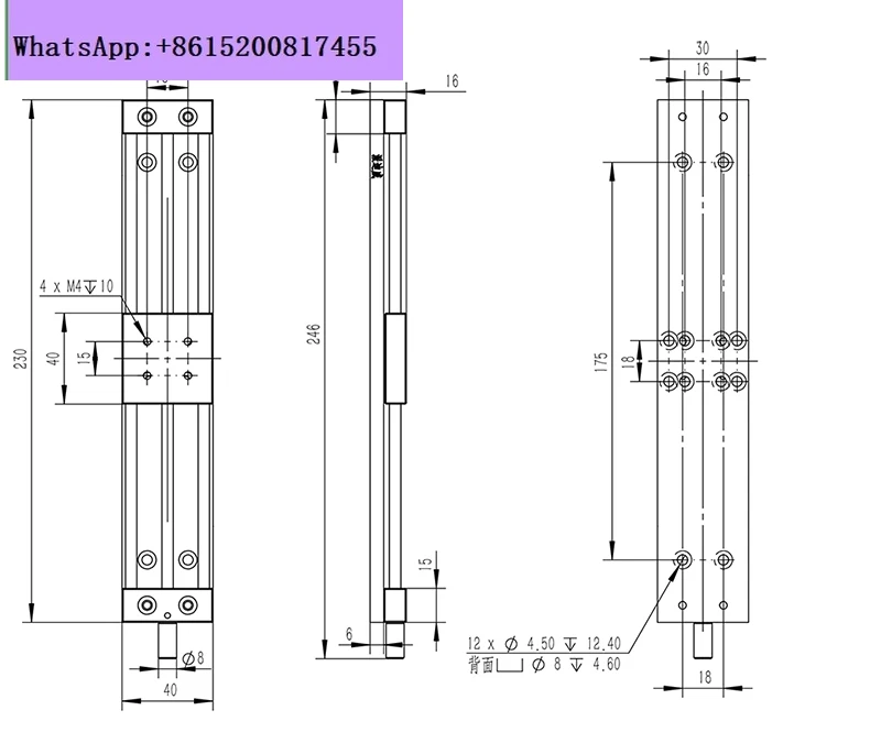 PT-SD10/35/65/95 Manual translation table X-axis displacement table/stretching table
