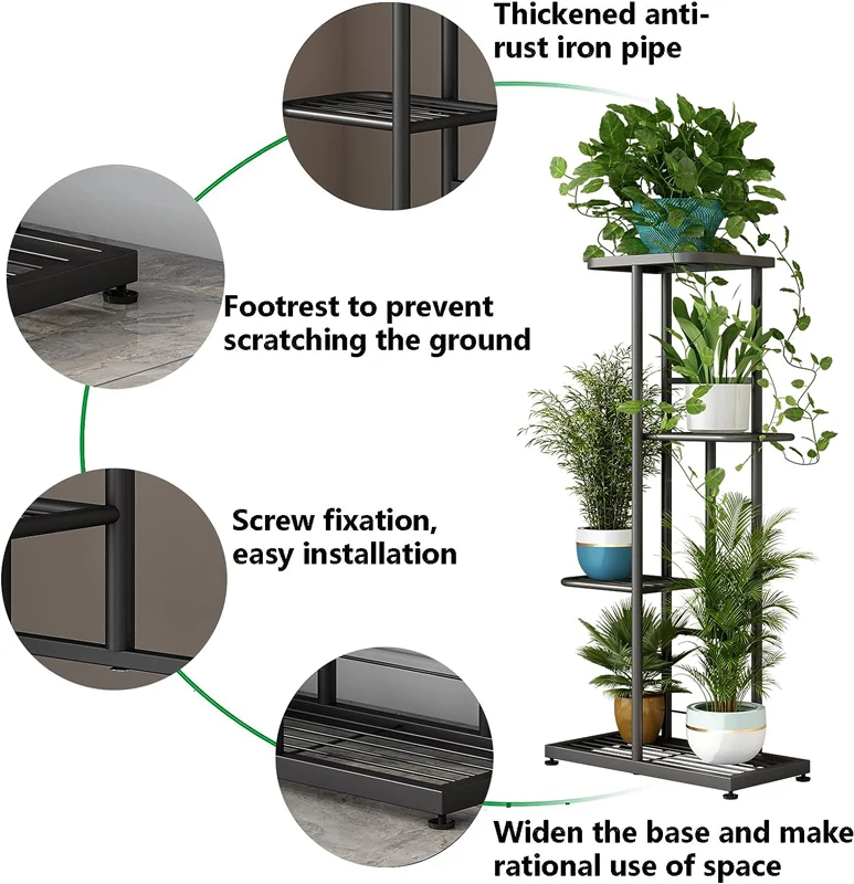 3/4/5 Tier 4/5 /6Potted Plant Stand Indoor Plant Shelf Multiple Stands for Garden Corner Balcony Living Room