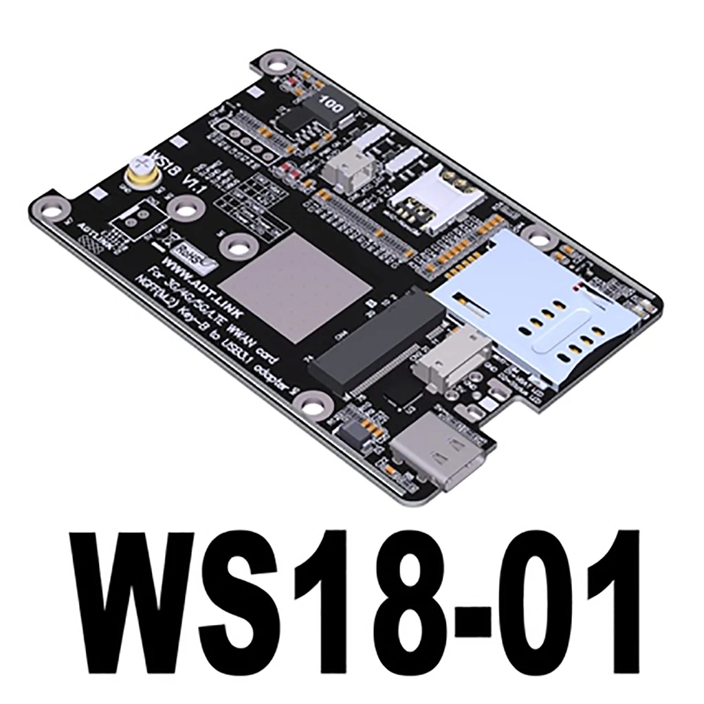 NGFF M.2 B Key WWAN 5G IoT-Steckplatz auf USB 3.1 Typ C 4G LTE 5G Modul Unicom Mobile Telecom Modulare Adapterkarte 2230/3042/3052 – Detail 1