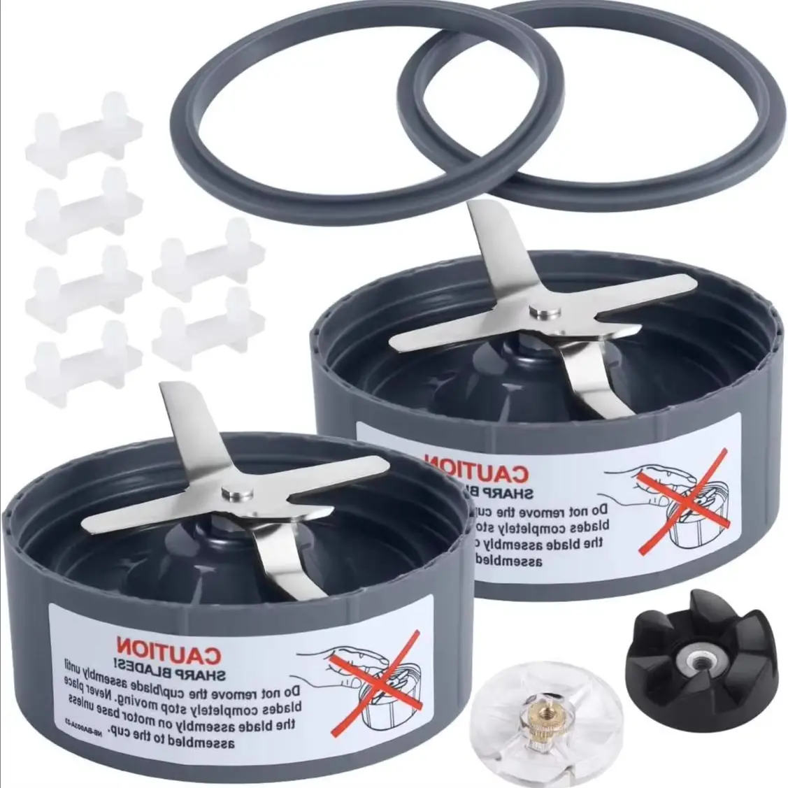 1 Juego de piezas de repuesto de cuchilla extractora compatibles con licuadora NutriBullet 600w Pro 900w